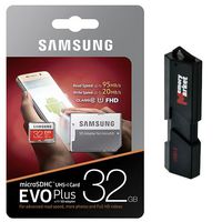 Samsung 32GB MicroSD HC Class 10 UHS-1 Mobile Memory Card for Samsung Galaxy S8 Active J7 J727V Max Pro with USB 3.0 MemoryMarket Dual Slot MicroSD & SD Memory Card Reader