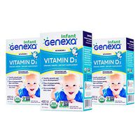 Genexa Vitamin D3 Drops for Infants – 270 Servings (3 Pack) | Certified Organic, Non-GMO, Kosher, Pediatrician Recommended | Promotes Healthy Growth & Bone Development