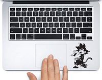 Goku Kamehameha Dragonball Printed Trackpad Clear Vinyl Decal Sticker Compatible with Apple MacBook Pro Air 11" 12" 13" 15" All Years Laptop Trackpad Keyboard (13" Macbook Pro Retina)