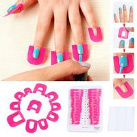 Nail Polish Protector - Nail Protector - 2 x 26Pcs/Pack Nail Protector Nail Polish Tips Form Pro Uv Gel Forms Women Uv Gel Tips Plastic Nail Gel Forms Nail Art #84224 - Nail Art Skin Protector