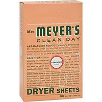 Mrs. Meyer's Clean Day Dryer Sheets (Geranium, 2 Pack, 160 Count)