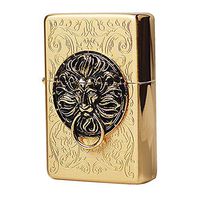 Zippo Lion Gate Gold Lighter/Genuine Authentic/Original Packing (6 Flints Set Free Gift)