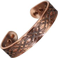 Mens Pure Copper Magnetic Bracelet Celtic Bracelet Magnetic Therapy Healing Bracelet Bangle Wristband Arthritis Pain Relief Gift Boxed - CP (L: Wrist 7.6-8.75")