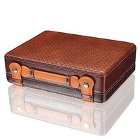 YX Xuan Yuan Cigar Box, 30-Pack Portable Cedar Wood Cigar Humidor, Leather Moisturizing Box Moisturizing Cabinet Gift Box with Moisture Meter Moisturizing Device, Size: 27x20x8.5cm Cigar Box