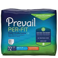 Prevail Per-Fit Extra Absorbency Incontinence Underwear, Large, 18 Count (Pack of 4)