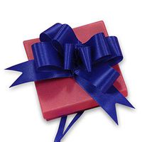 4" Royal Blue Blue Satin Fabric Butterfly Pull Bow | Quantity: 50