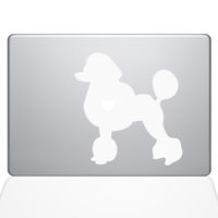 The Decal Guru I Love My Poodle Decal Vinyl Sticker, 13" MacBook Pro (2015 & Older Models), White (1474-MAC-13P-W)