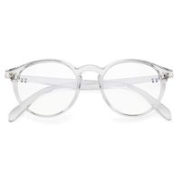 Blue Light Blocking Glasses Vintage Round Minimize Digital Headache Anti Eyestrain Tablet Reading/Gaming/Phones Glasses, Men/Women (Transparent)