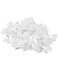 100PCS- 20mm Diameter Cable Clip - PVC Material - White - with Nails - Durable, Helps Organize coaxial Cable, Ethernet, Other Power Cords.（20mm）