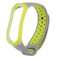 MIMEI Replacement Band for Xiaomi Mi Band 4, Breathable Sport Silicone Wristbands Bracelet for Woman Men Ventilate Sport Soft Wristband Wrist Strap (10 X 6 X 3 cm, Gray)