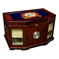 Large Premium Desktop Humidor - Glass Top -US Navy USS Saipan (LHA-2) (Decommissioned)