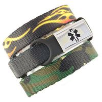 3 Pack Kid's Medical Alert Bracelets | Children's Medical ID Bracelets | Free Engraving | Adjustable | Value Pack (3 Bracelets) | Peace & Cheetah