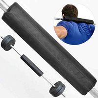 Barbell Pad Gel Supports Weight Lifting Barbell Protector Strength Conditioning (Black)