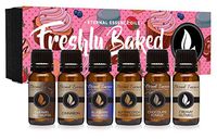 Freshly Baked - Gift Set of 6 Premium Fragrance Oils - Blueberry Pancakes, Caramel Nut Muffin, Butterscotch Cookie Dough, Cinnabon, Chocolate Fondue, Creamy Nutmeg - Eternal Essence Oils