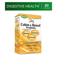 Terry Naturally Colon & Bowel Probiotic - 20 Billion Active Cells, 30 Vegan Capsules - Relieves Occasional Gas, Bloating, Constipation, Diarrhea & Cramping - Non-GMO, Gluten-Free, Kosher - 30 Servings