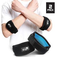 Elbow Brace 2 Pack for Tennis & Golfer's Elbow Pain Relief