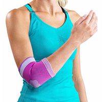 DonJoy Advantage DA161ES01-PNK-S Elastic Elbow Sleeve for Strains, Sprains, Swelling, Panels for Free Movement, Pink, Small fits 8", 9"