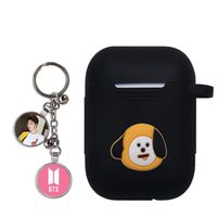 Chutoral Kpop BTS AirPods Case+ BTS Keychain, Bangtan Boys Member AirPods Case Cover Skin, Compatible with AirPods 1&2 with a Free Keychain(Chimmy-1)