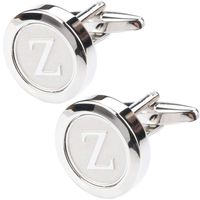 Dannyshi Mens Classic Stainless Steel Initial Cufflinks 26 Alphabet Initial Letter Cufflinks Business Wedding Shirts A-Z (Z)
