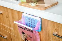 Katoot@ Plastic Kitchen Cupboard Drawer Door Trash Bags Rack Stand Foldable Food Wastes Bin Dustbin Hanging Storage Rack Organizer