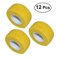 ROSENICE Bandage Wrap 12 roll Cohesive Bandages Self Adherent Tape Stretch Athletic Strong Elastic Tape(Yellow)