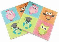 Salome Idea 60 Counts Creativite Funny Disposable Napkins for a Wedding or Tea Party Creative Napkins(Owls Fly)