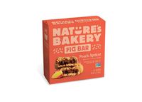 Nature's Bakery Whole Wheat Fig Bars, Peach Apricot, Vegan Snacks, Non-GMO (6 Count of 2 Ounce Bars), 12 Ounce