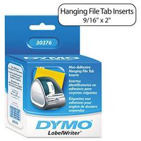 DYMO : Hanging File Folder Tab Inserts for Label Printers, 2 x 9/16, White, 260/Box -:- Sold as 2 Packs of - 1 - / - Total of 2 Each