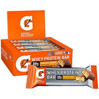 Gatorade Whey Protein Bars, Chocolate Caramel, 2.8 oz bars (Pack of 12, 20g of protein per bar)