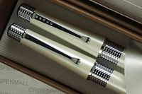 Cross Executive Limited Series Beverly White Pearlescent Capped Gel Ink Rollerball Pen and Ballpoint Pen Set