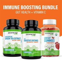 Zenwise Immune Defense…Enzyme, Probiotic, Polyphenol Protocol– Digestive Enzymes + Good Gut Gummies + Green Tea Extract - Features DE111 Probiotic for Clinically Studied Immune Support – Plus Vegan G
