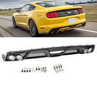 Rear Bumper Diffuser For 2015-2017 Ford Mustang GT350 Valance Body Muffler Tips