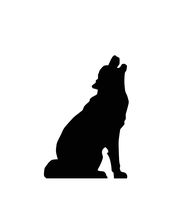 Advanced Graphics Howling Wolf Silhouette Life Size Cardboard Cutout Standup