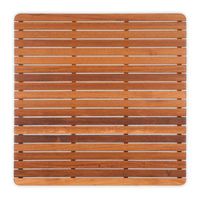 Teak Shower Mat with Rounded Corners | 30" x 30" x 1-1/2"H | Plantation Teak | Oil Finish