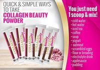 Collagen Beauty Powder- Convenient Stick Packs for Travel- 7 Stick Packs (7 Day Supply) Bovine Hide Verisol Collagen for Skin Hair and Nails, Mix in Water and Drink Daily