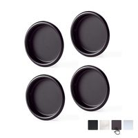 Closet Door Finger Pull 2-1/8", Easy Snap in Installation, Oil Rubbed Bronze,Fits a 5/16"Depth x 2-1/8" Diameter Opening Hole,4 Pack