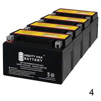 Mighty Max Battery YTX7A-BS Battery Replaces Centennial CTX7ABS Powersports - 4 Pack Brand Product