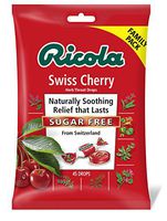 Ricola Family Pack Sugar Free Cough Suppressant Throat Drops, Swiss Cherry, 45 Drops, Fights Coughs Naturally, Soothes Sore & Irritated Throats