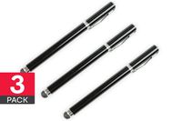 PRO Alcatel OneTouch Scribe HD Custom High Sensitivity Touch Stylus + Writing Pen with Ink! [3 Pack-Black]