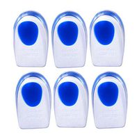 Kkika 6pcs Foot Care Tools Silicone Insoles Cushion Pads Heel Elastic Care Half Yard Shoe Insole Pad with Cloth Anti-Fatigue Valgus (Blue,Size S for US 6-9)