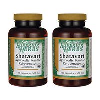 Swanson Shatavari Ayurvedic Female Rejuvenator 500 Milligrams 120 Capsules (2 Pack)