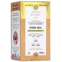 Aqua Biome by Enzymedica, Fish Oil Maximum Strength, Complete Omega 3 Supplement, DHA, EPA, DPA, Gluten Free & Non-GMO, 60 softgels (30 servings)