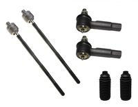 Detroit Axle - 6-pc Complete Front Tie Rod Kit (10-Year Warranty) All (4) Inner & Outer Tie Rods, Both (2) Rack and Pinion Tie Rod Boots - for 2002-2006 Nissan Altima - [2004-2008 Nissan Maxima]