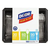 Dixie Combo Pack, Tray W/Clear Plastic Utensils, 90 Forks, 30 Knives, 60 Spoons