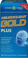 Vitamin World NeuroClear™ Gold Plus | Rapid Release Brain Support Supplement feat. Phosphatidylserine | Supports Memory & Focus for Overall Mental Health & Function, 180 Softgels