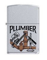 Zippo Personalized Message Engraved Customized Gift for Him for Her Plumber Indoor Outdoor Windproof Lighter
