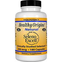 Healthy Origins Selenium Seleno Excel No Fillers Multi Vitamins, 200 Mcg, 180 Count