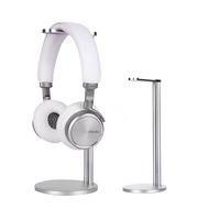 EletecPro Headphone Stand Holder,Universal Aluminum Alloy Gaming Headset earphone Holder Table Desk Display Rack Hanger Orgnizer Support For All Headphone Sizes (Silver)