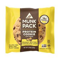 Munk Pack - Peanut Butter Chocolate Chip - Protein Cookie - 6 Pack - 18g Protein, Vegan, Gluten-Free, Soft Baked - 2.96oz