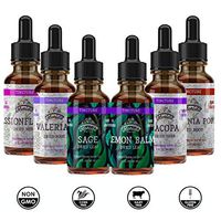 Sleep Aid Natural Herbal Sleep Supplements (Valerian Root, California Poppy, Passionflower, Lemon Balm, Sage, Bacopa) Insomnia & Anxiety Relief, Herbal Extract for Sleeping, Liquid Tincture (6)